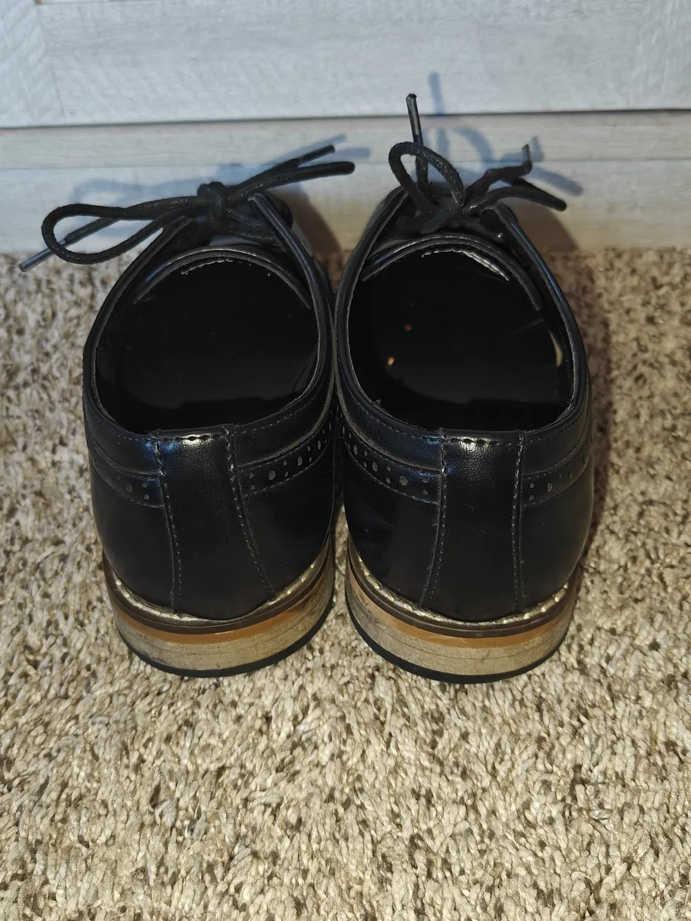 Stacy Adams Dickinson Cap Toe Oxfords Dress Shoes Boys Size 2Y